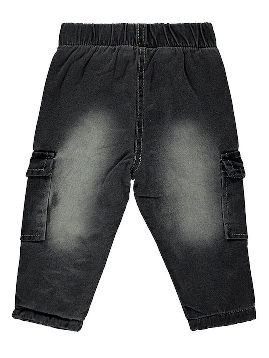 Infant denim trousers with pockets and black lining (6-24 months)