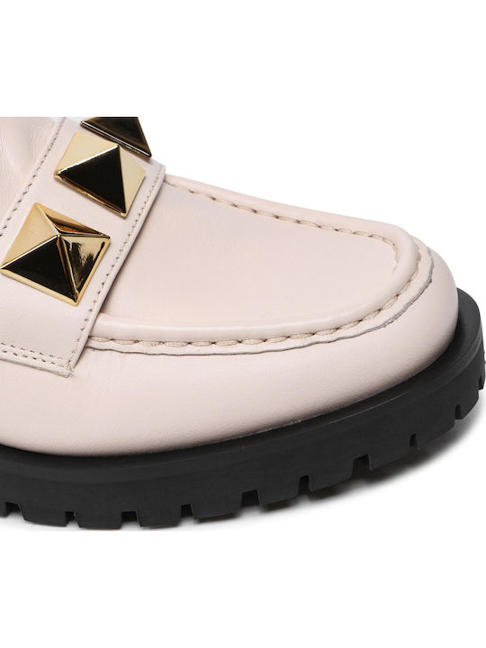 Holland 40R2HLFP1L Γυναικεία Loafers σε Μπεζ Χρώμα