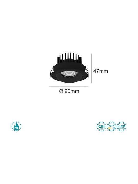 SoleLuce Waterproof Outdoor Ceiling Spot in Black Color 2068112329