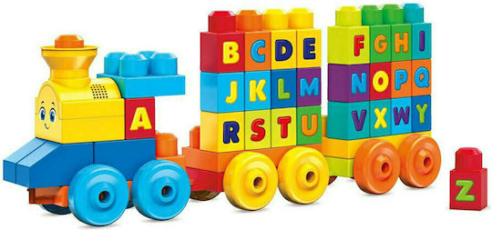 Mega Bloks Τουβλάκια Τρενάκι ABC για 1-5 Ετών 60τμχ