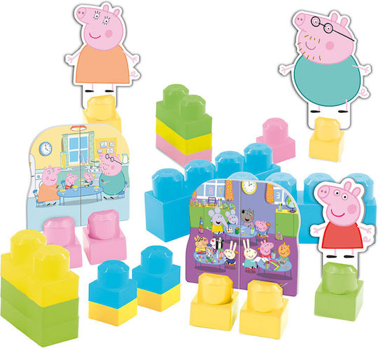 Lisciani Giochi Cuburi De Construit Cu Rucsac De Transport Peppa Pig Pentru 1+ Ani 36 Bucăți