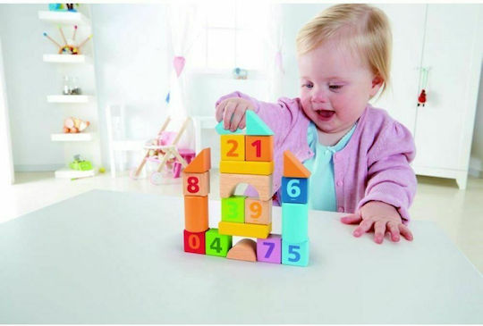 Hape Εκπαιδευτικά Τουβλάκια Beech Block Count N' Build Ξύλινα για 1+ Έτους 20τμχ