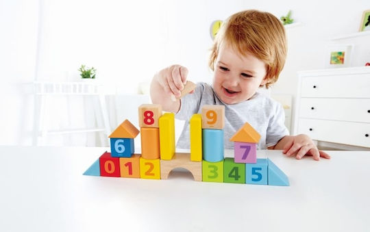 Hape Εκπαιδευτικά Τουβλάκια Beech Block Count N' Build Ξύλινα για 1+ Έτους 20τμχ