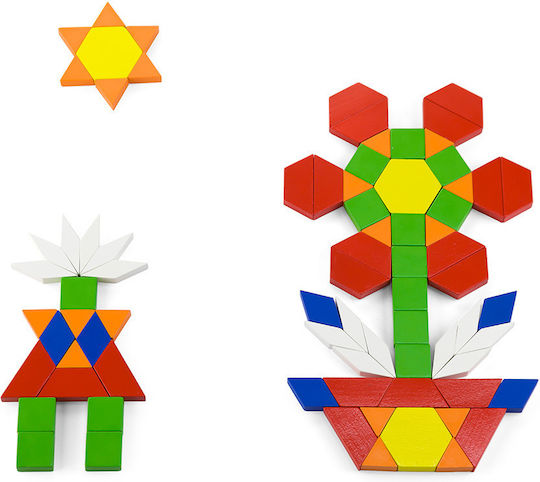 Viga Toys Τουβλάκια Pattern Ξύλινα για 3+ Ετών 250τμχ