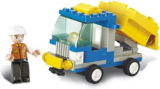 Sluban Cuburi De Construit Town Carbage Truck Pentru 6+ Ani 65 Bucăți