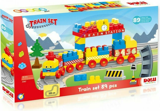 Dolu Dolu Bauklötze Vollständiges Train-Set für 1,5+ Jahre 89 Stück