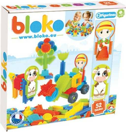 Mochtoys Bristles Sphinotoublaikia Kids Building Blocks Bloko for 1+ Years 52 Pieces