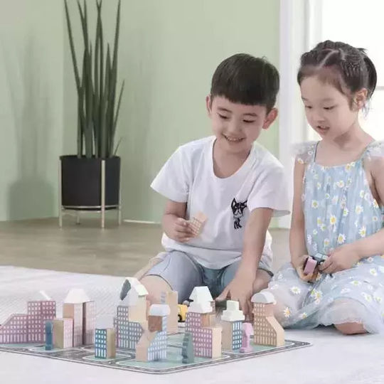 Viga Toys Конструктори Modern City Дървени за 2+ Години 56 Бройки
