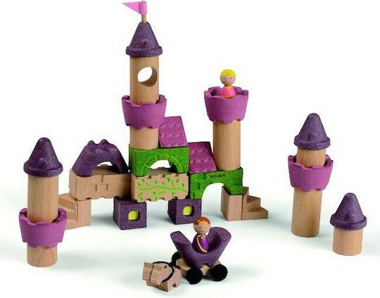 Plan Toys Cuburi De Construit Castel De Poveste Din Lemn Pentru 3+ Ani 35 Bucăți