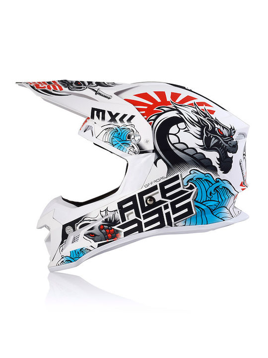 Acerbis Profile 4.0 Motocross Helmet ECE 22.05 1240gr Blue/Red ACE000KRA164