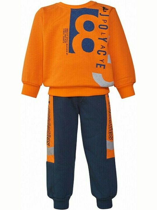 Joyce Kids Sweatpants Set Orange 2pcs