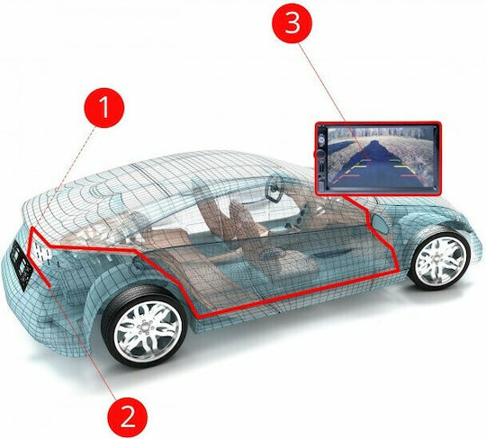 Einparts Cameră auto pentru mersul înapoi cu cadru de număr de înmatriculare Universal