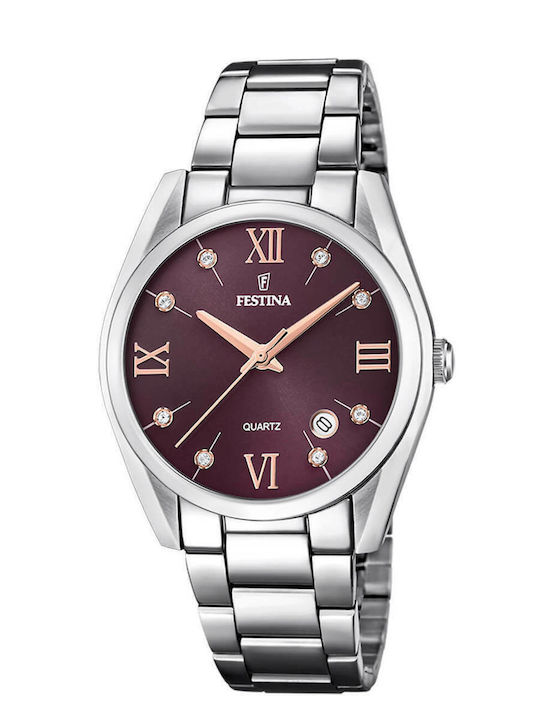 Festina Ceas de Damă cu Argintiu Brățară Metalică