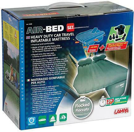 Lampa Airbed Car Inflatable Mattress Air-Bed Inflatable Mattress 145x90x45cm Gray in Gray Color