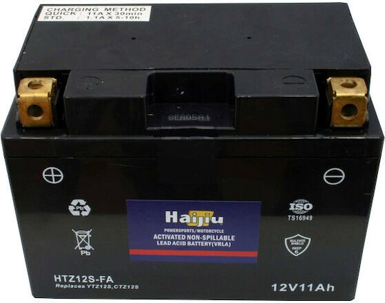 HaiJiu Motorcycle Battery YTZ12S-BS 210A with Capacity 11Ah