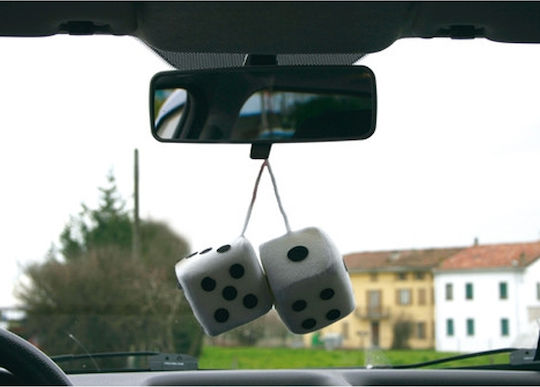 Lampa Lucky Vegas Zaruri decorative Auto Decoratiune cuburi albe în Culoare Alb