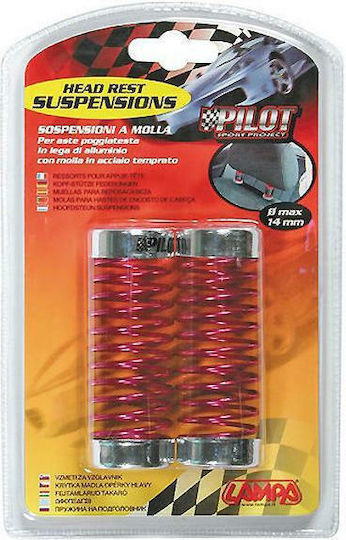 Lampa Car Decoration Springs for Nickel Red Headrest 2pcs in Red Color