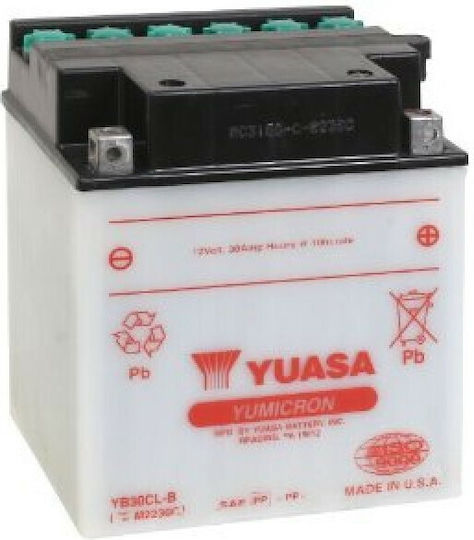 Yuasa Отворен Тип Батерия За Мотоциклет YB30CL-B 300A С Капацитет 31.6Ah