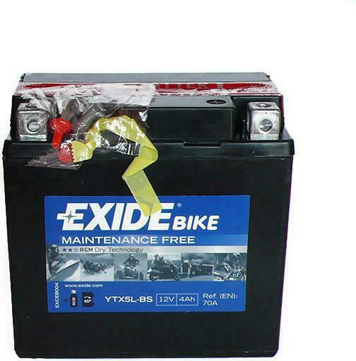 Exide Baterie Pentru Motociclete Tip Închis Fără Întreținere 70A Cu Capacitate 4Ah