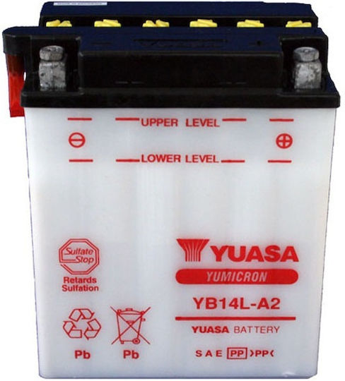 Yuasa Yumicron Open Type Motorcycle Battery with Capacity 14Ah