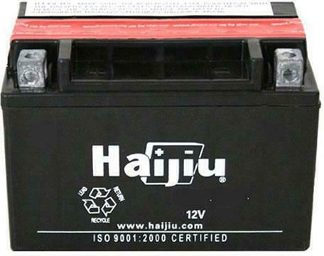 HaiJiu Motorradbatterie YT12A-BS mit Kapazität 10Ah