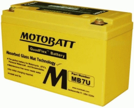 MotoBatt Baterie Motocicleta YT7B-BS cu Capacitatea 6Ah