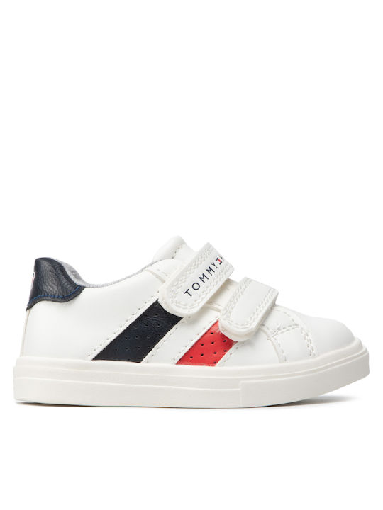Tommy Hilfiger Παιδικά Sneakers με Σκρατς για Αγόρι Λευκά