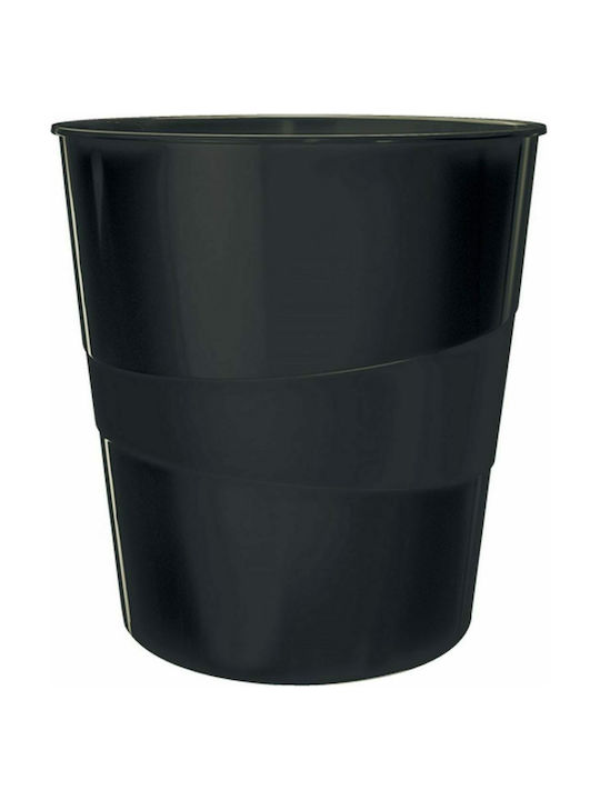 Leitz Kunststoff Büromülleimer Wow 15lt Schwarz
