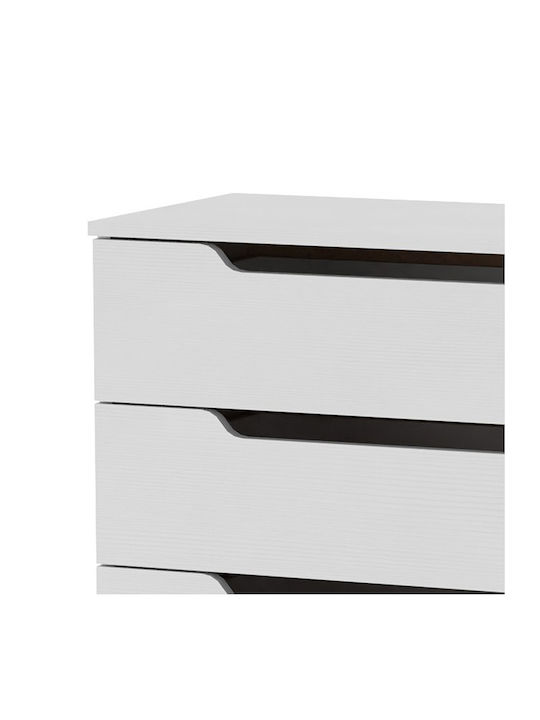 Azenor Wooden Chest of Drawers with 4 Drawers Λευκό 72x38x83cm