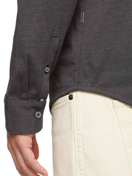 Дълъг ръкав Риза Едноцветен Mid Grey Melange