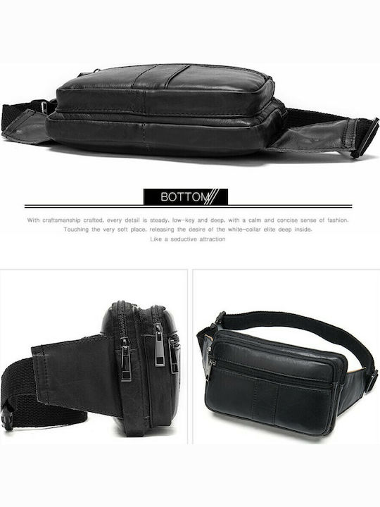 Leather Waist Bag Black