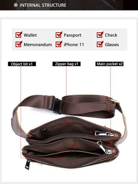 Herren Bum Bag Taille Schwarz