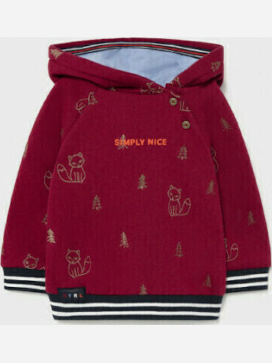 Kinderpullover Langarm Burgundisch