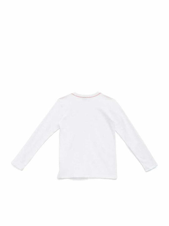 Kids Long-sleeved White Top