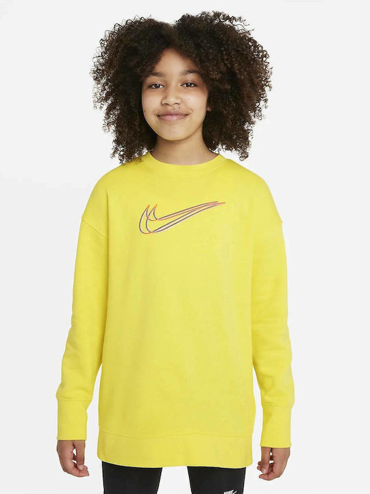 Nike Παιδικό Φούτερ Κίτρινο Sportswear