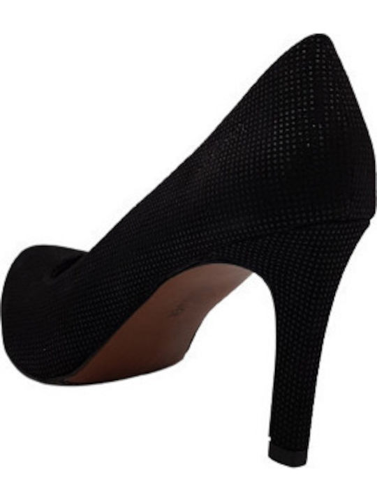 Suede Black Heels