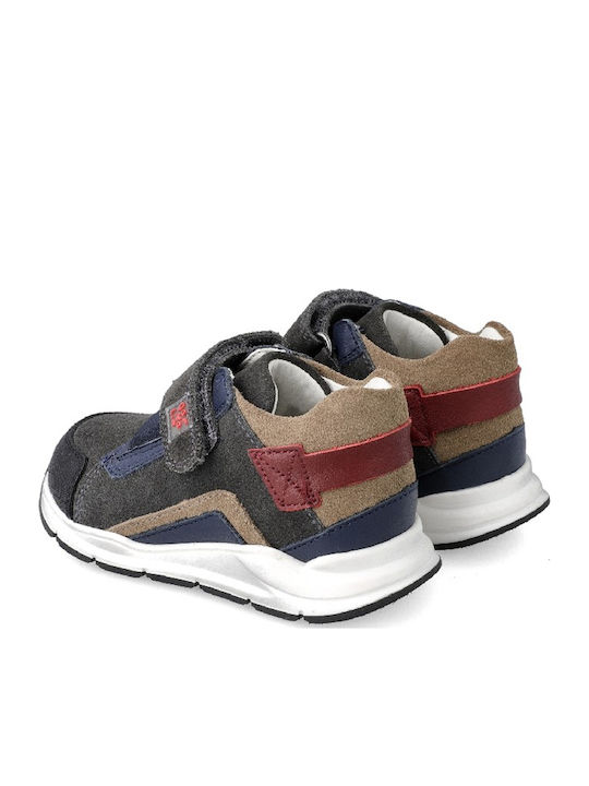 Παιδικά Sneakers High Ανατομικά με Σκρατς Γκρι