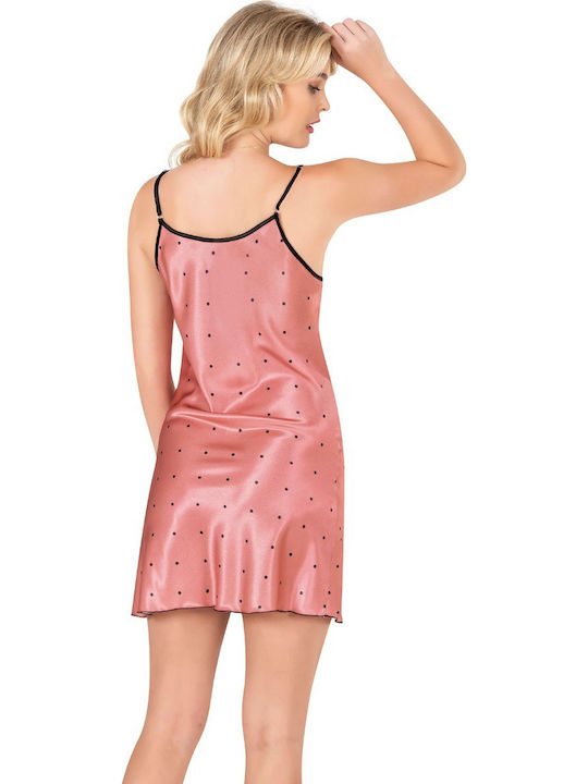 Moongirl Summer Satin Women's Nightdress Pink