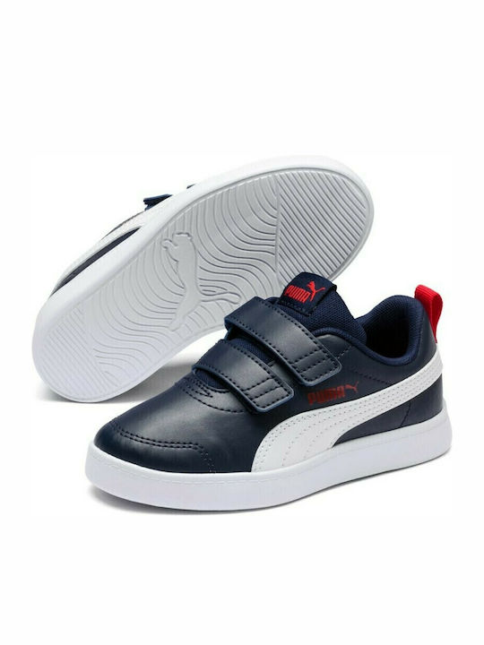 Courtflex Kids Sneakers with Scratch Navy Blue