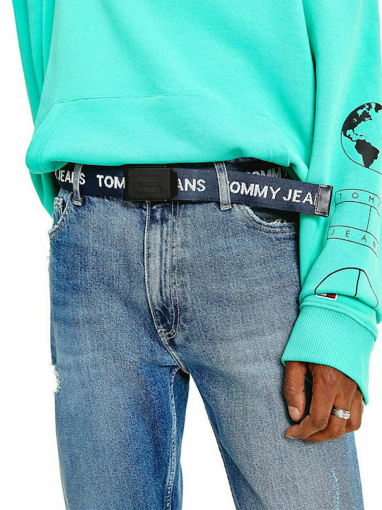 Tommy Hilfiger Men's Belt Fabric Blue