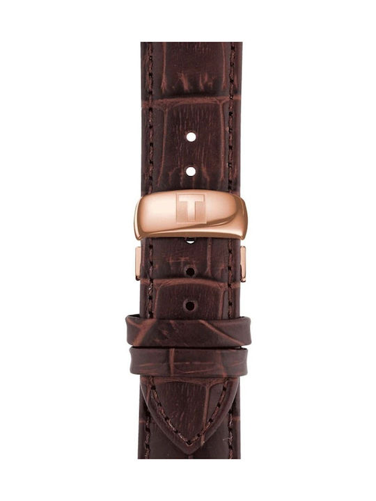 Tissot Tradition Часовник Батерия с Кафяв Кожено Каишка