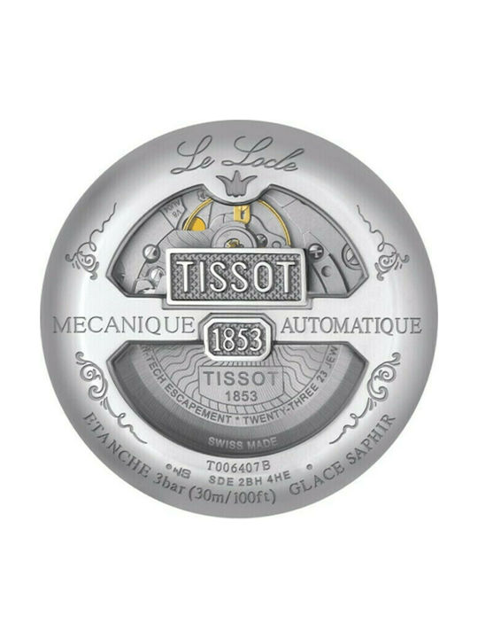Tissot Le Locle Powermatic 80 Ceas Automat cu Argintiu Brățară metalică
