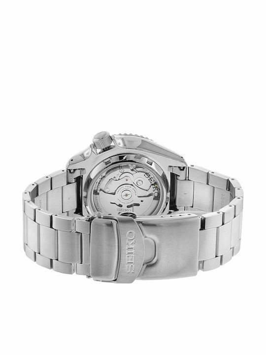 Seiko 5 Sports Men's Watch 43mm Automatic with Silver Metal Bracelet