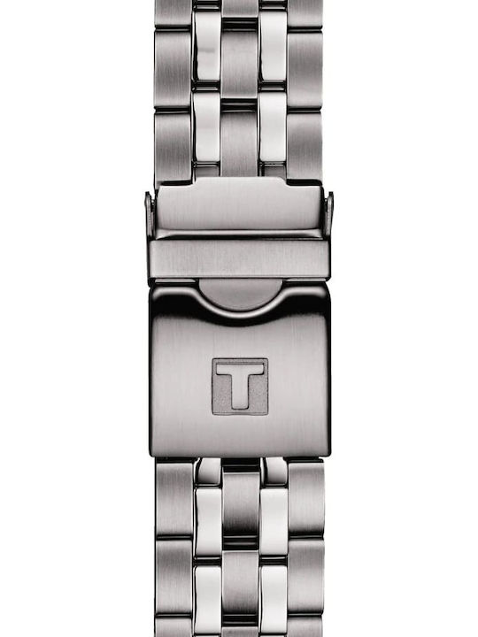 Tissot Seastar 1000 Powermatic 80 Ανδρικό Ρολόι 43mm Αυτόματο με Ασημί Μεταλλικό Μπρασελέ