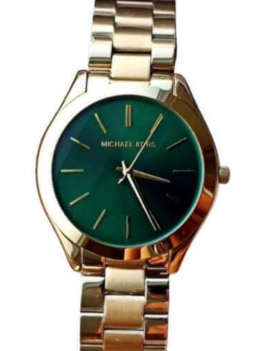 Michael Kors Runway Γυναικείο Ρολόι 42mm Μπαταρίας με Χρυσό Μεταλλικό Μπρασελέ