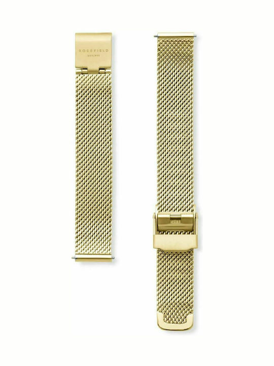Rosefield The Oval Women's Watch with Gold Metal Bracelet