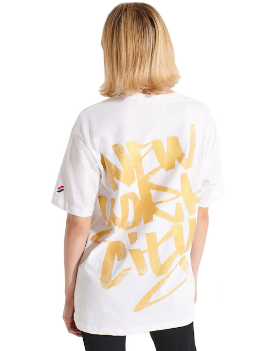 Superdry Strike-Out Women's Oversized T-shirt White