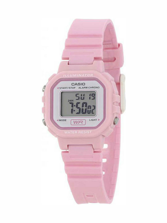 Casio Digital Women's Watch Chronograph with Pink Rubber Strap