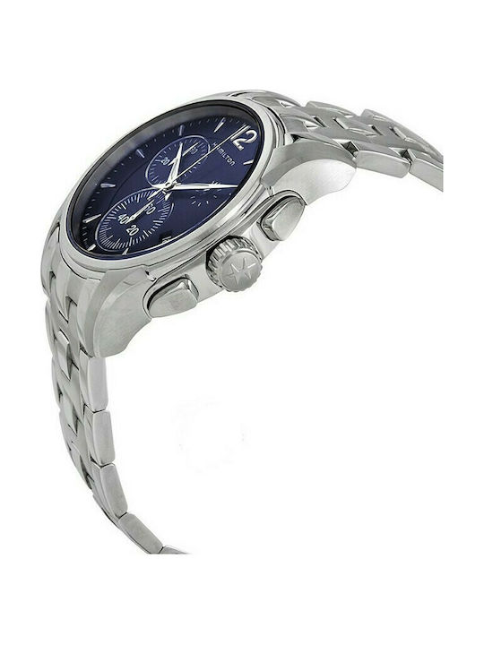 Hamilton Jazzmaster Watch Chronograph Battery with Silver Metal Bracelet