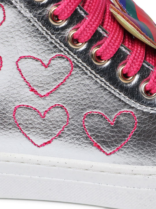 Kinder Sneakers Hoch Anatomisch Silber